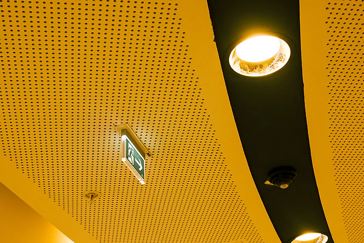 Intervention en hauteur sur un plafond interieur